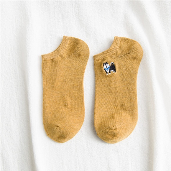 5 Pairs Women Dog Boat Socks - Picture 6 of 8